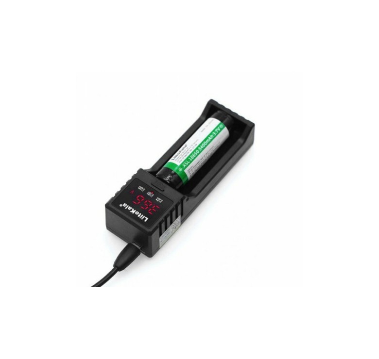 Зарядка LiitoKala Lii-S1 для аккумуляторов AA, AAA, 18650, 26650, 21700 и других / Черная