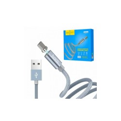Магнітний кабель Hoco U40A/Type-C - USB/3 Ампера/100 см. / Сірий
