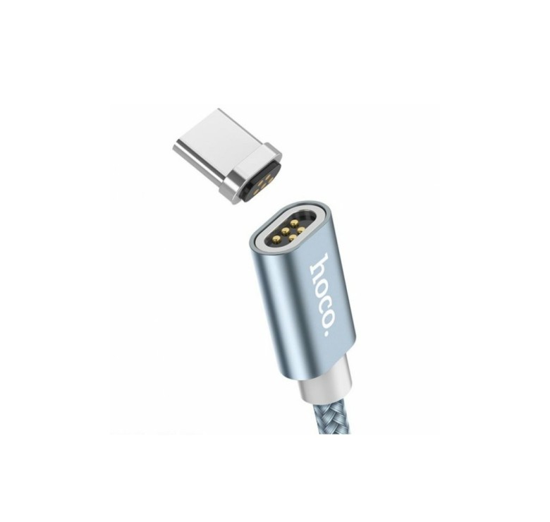 Магнитный кабель Hoco U40A / Type-C - USB / 3 Ампера / 100 см. / Серый