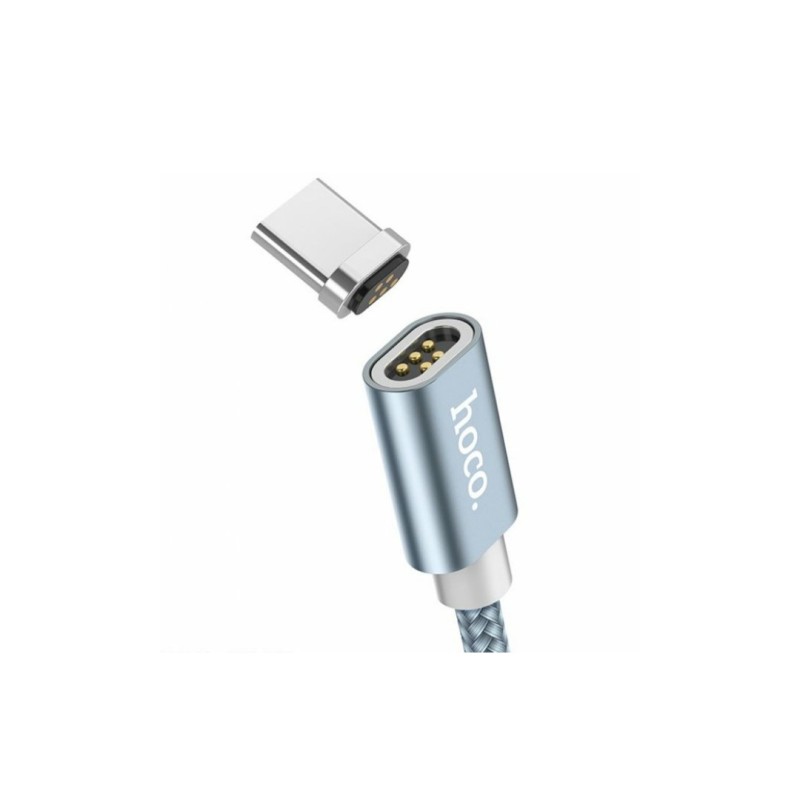 Магнітний кабель Hoco U40A/Type-C - USB/3 Ампера/100 см. / Сірий