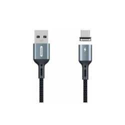 Магнітний кабель Remax RC-156a / Type-C - USB / 3 Ампера / 100 см. / Чорний