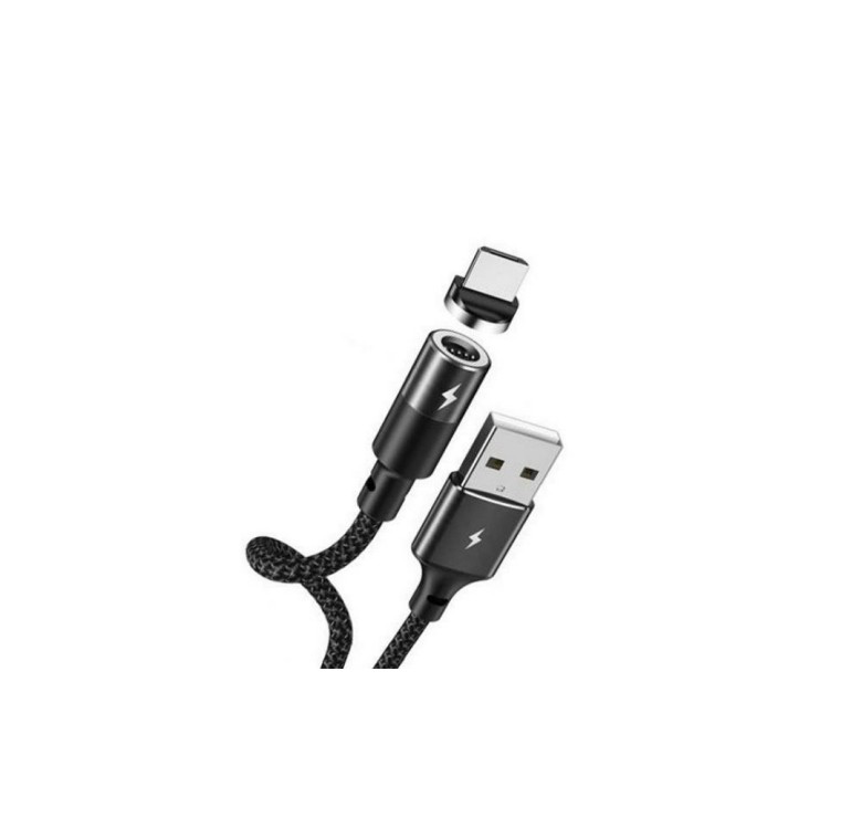 Магнітний кабель Remax RC-102m / Micro - USB / 3 Ампера / 100 см. / Чорний