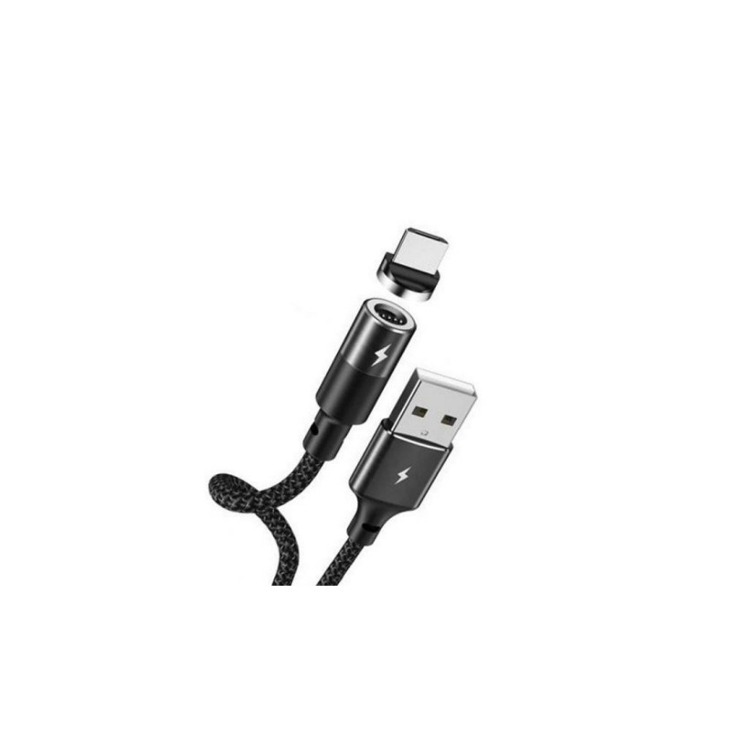 Магнитный кабель Remax RC-102m / Micro - USB / 3 Ампера / 100 см. / Черный