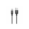 Кабель Hoco. X14 / Type-C - USB / Нейлоновое сплетение / 3 ампера / 2 метра / Черный