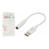 AUX переходник кабель XO-NB-R161 из Type-c на аудио mini-jack 3.5 mm. / Белый