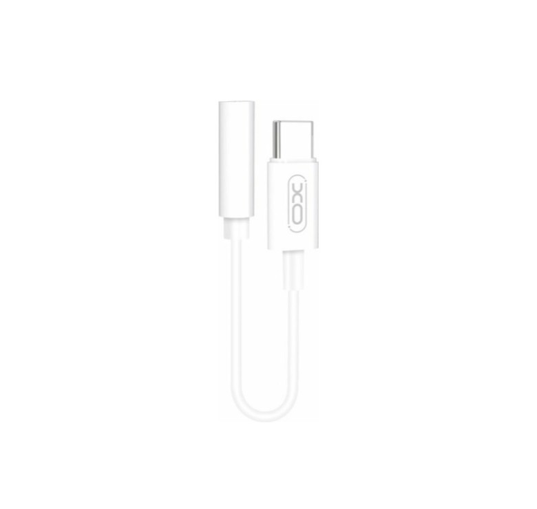 AUX переходник кабель XO-NB-R161 из Type-c на аудио mini-jack 3.5 mm. / Белый
