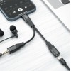 Перехідник XO-NB181B (роздвоювач 2в1) з Lightning (Iphone) на Lightning та аудіо Mini jack 3.5mm. / Чорний