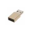 Перехідник USB 3.0 TU001 / USB-Type-C / Металевий / Золотий