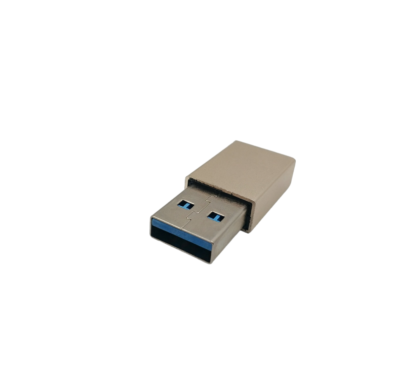 Перехідник USB 3.0 TU001 / USB-Type-C / Металевий / Золотий