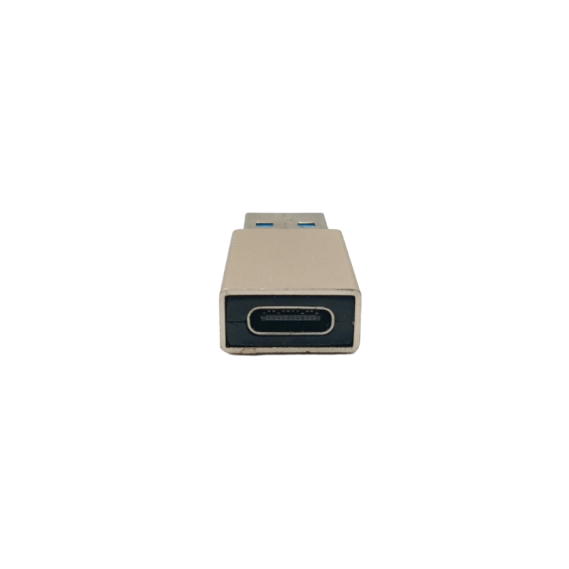 Переходник USB 3.0 TU001 / USB-Type-C / Металлический / Золотой