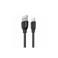Кабель REMAX RC-138a / Type-C - USB / 2.4 ампер / 1 метр / Чорний