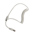Кабель пружина / Type-C - USB / 2 ампери / 1 метр / Білий