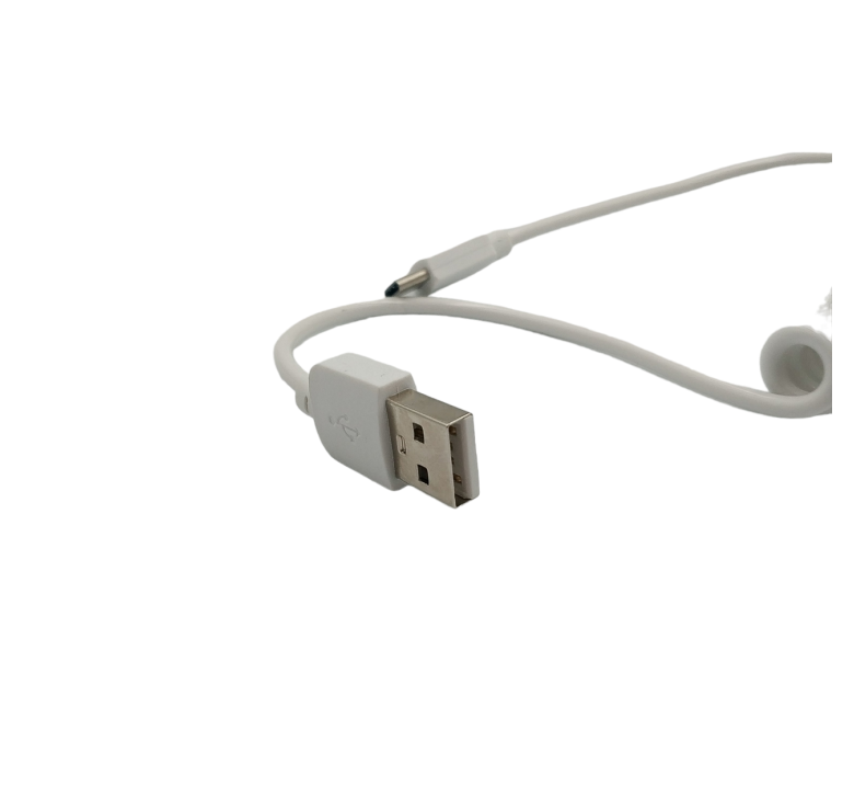 Кабель пружина / Type-C - USB / 2 ампери / 1 метр / Білий