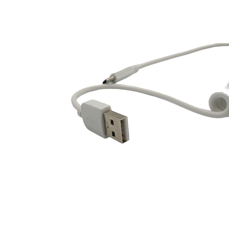 Кабель пружина / Type-C - USB / 2 ампера / 1 метр / Белый