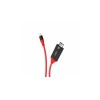 Кабель XO-GB005 / Type-C - HDMI / 4K / 30Hz / 2 метри / Червоний