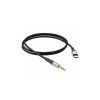 AUX переходник Hoco UPA22 (кабель) для аудио / Type-C - Mini-jack 3.5 mm. / Силиконовый / 1 метр / Черный