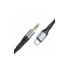 AUX переходник Hoco UPA22 (кабель) для аудио / Type-C - Mini-jack 3.5 mm. / Силиконовый / 1 метр / Черный