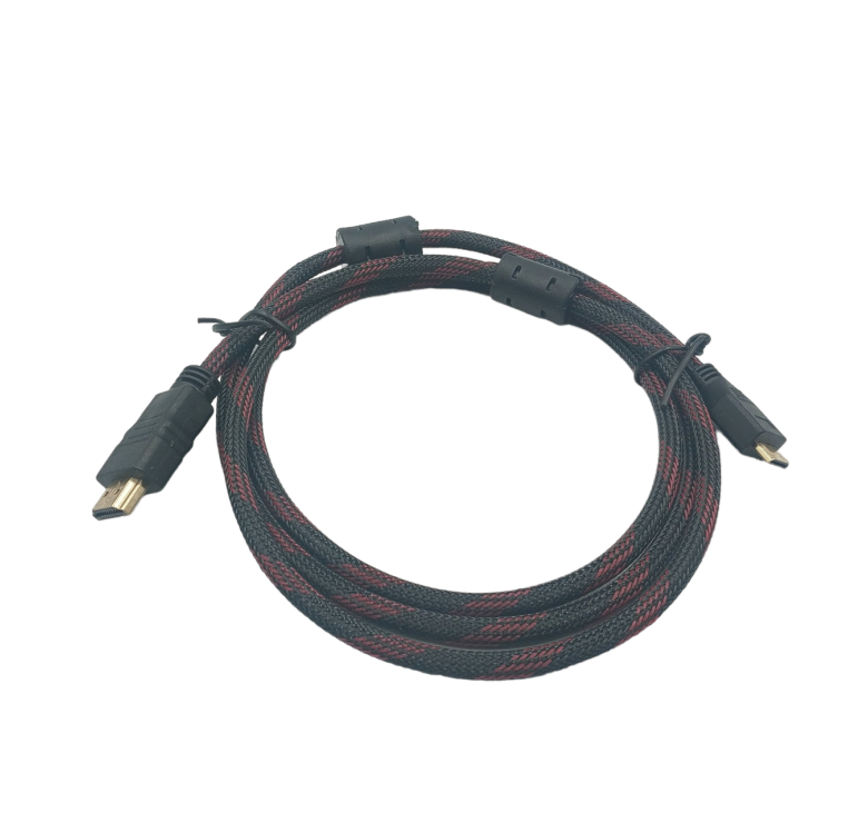 Кабель HDMI - Mini HDMI / V1.4 / 1.5 метра / Нейлоновый / Черный