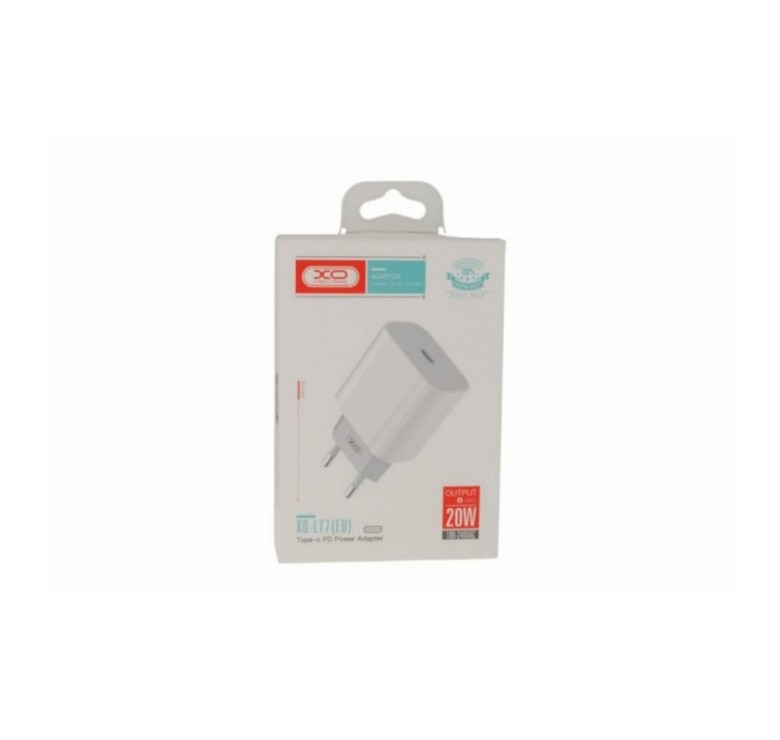 Блок питания XO-L77 / Быстрая зарядка Quick Charge 3.0 / 2.0 / Type-C PD20W / Белый