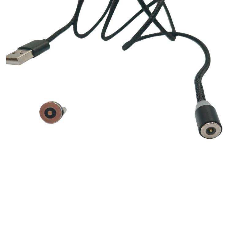 Магнітний кабель M3 Type-C - USB / Круглий 360 Градусів / 100 см. / Чорний