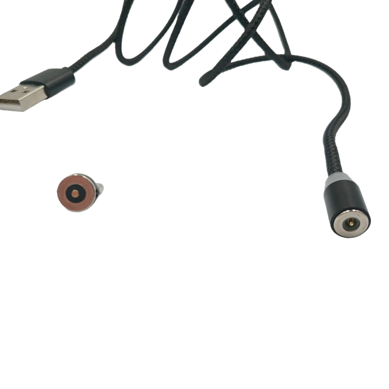 Магнитный кабель M3 Type-C - USB / Круглый 360 Градусов / 100 см. / Черный