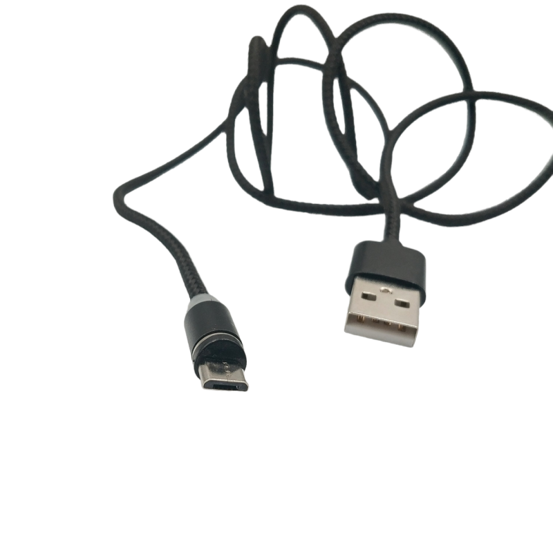 Магнітний кабель M3 Micro - USB / Круглий 360 градусів / 100 см. / Чорний