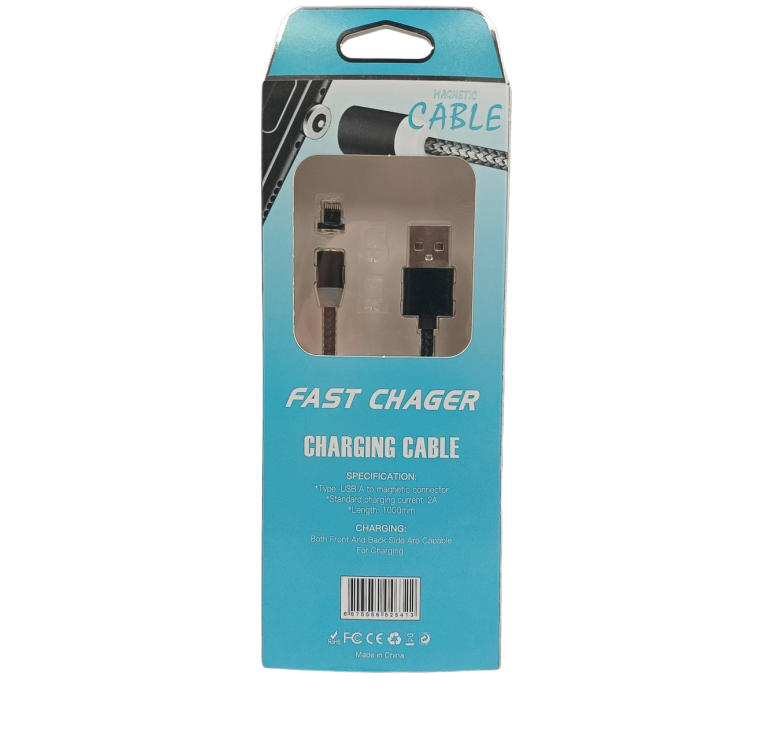 Магнитный кабель M3 Lightning - USB для Iphone / Круглый 360 Градусов / 100 см. / Черный