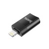 Перехідник / USB Адаптер Hoco / USB 2.0 Adapter / Data Transfer / Чорний