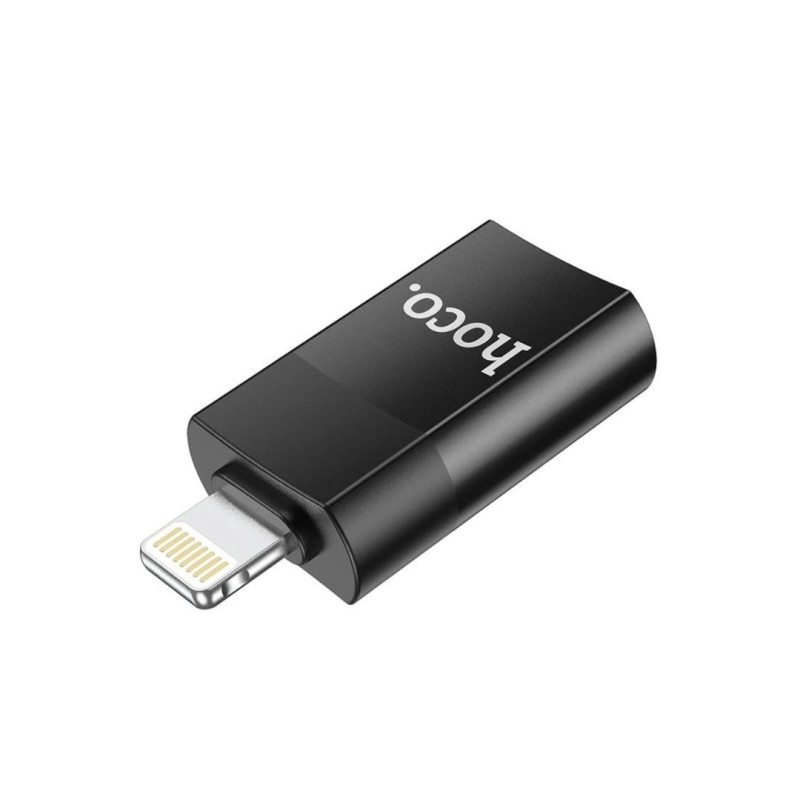 Перехідник / USB Адаптер Hoco / USB 2.0 Adapter / Data Transfer / Чорний