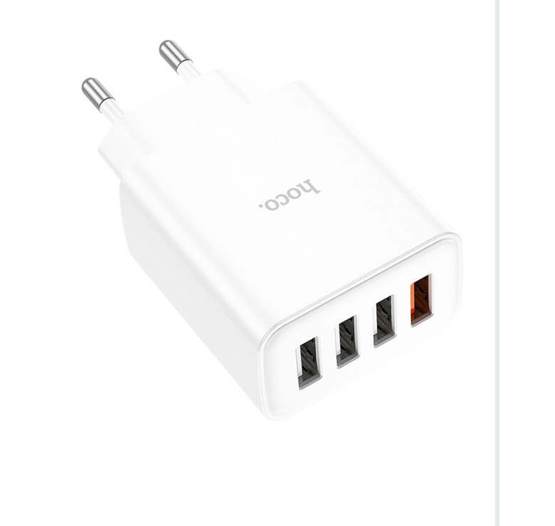 Якісний блок живлення Hoco C102A Furza QC3.0 Швидка зарядка Quick Charge 3.0 Білий