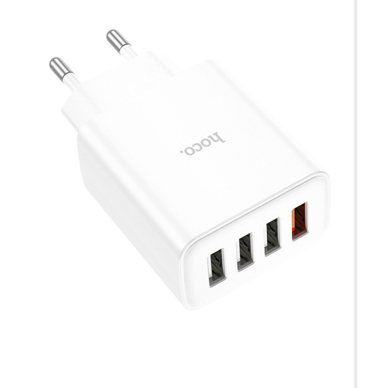 Качественный блок питания Hoco C102A Furza QC3.0 Быстрая зарядка Quick Charge 3.0 Белый