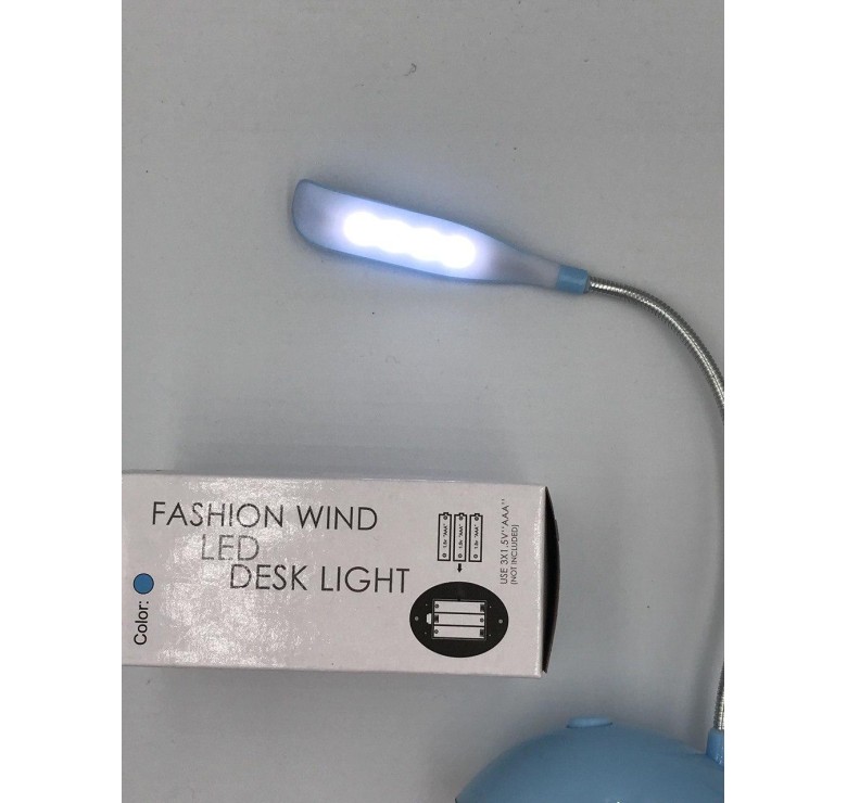 Настольная Led-лампа X-7188 / Светодиодная фонарь-лампа на батарейках / Синий