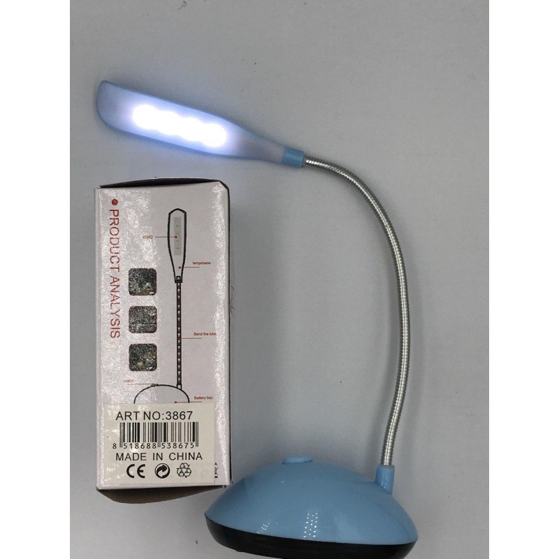 Настільна Led-лампа X-7188 / Світлодіодна ліхтар-лампа на батарейках / Синій