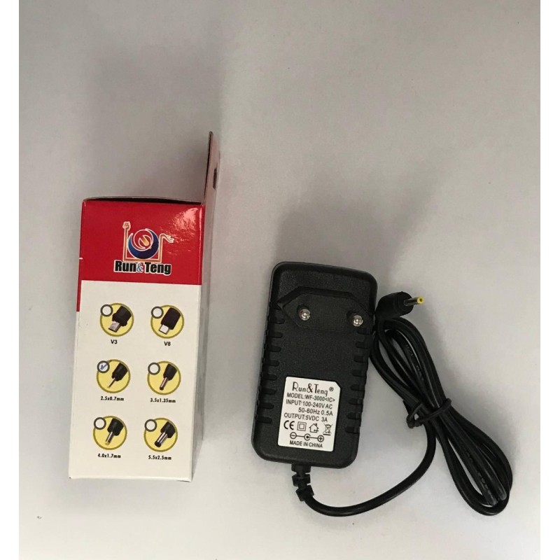 Зарядное устройство Run&Teng WF-3000 для планшетов / AC/DC Adapter / 5V-3A / Черный