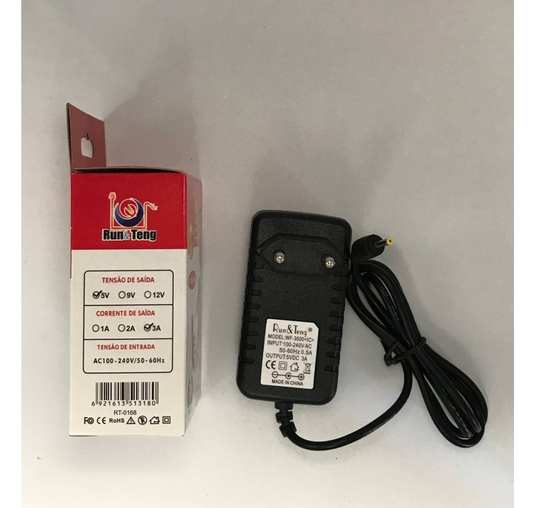 Зарядное устройство Run&Teng WF-3000 для планшетов / AC/DC Adapter / 5V-3A / Черный