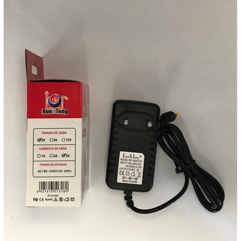 Зарядное устройство Run&Teng WF-3000 для планшетов / AC/DC Adapter / 5V-3A / Черный