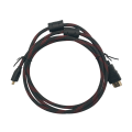 Кабель HDMI - Micro HDMI / V1.4 / 1.5 метра / З феритами / Нейлоновий / Чорний