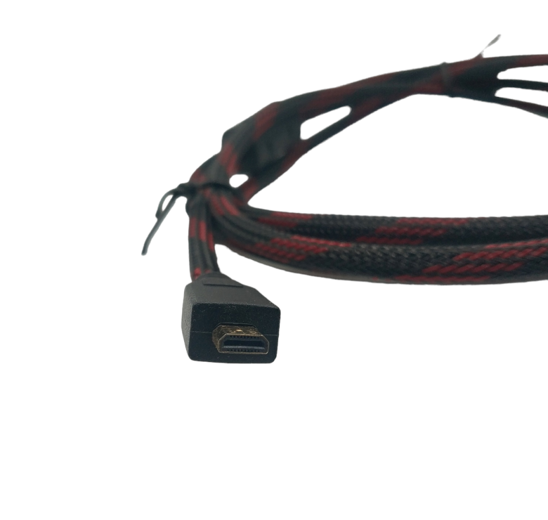 Кабель HDMI - Micro HDMI / V1.4 / 1.5 метра / З феритами / Нейлоновий / Чорний