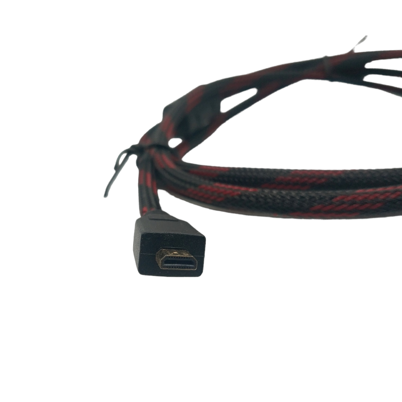 Кабель HDMI - Micro HDMI / V1.4 / 1.5 метра / З феритами / Нейлоновий / Чорний