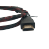 Кабель HDMI - Micro HDMI / V1.4 / 1.5 метра / З феритами / Нейлоновий / Чорний