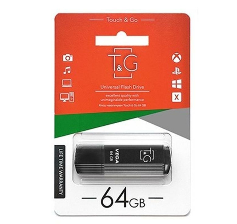 Флеш накопитель USB на 64 гб / скорость 2.0 "T&G" / Черный