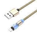 Магнитный кабель Micro USB X-Cable Круглый 360 градусов Золотистый