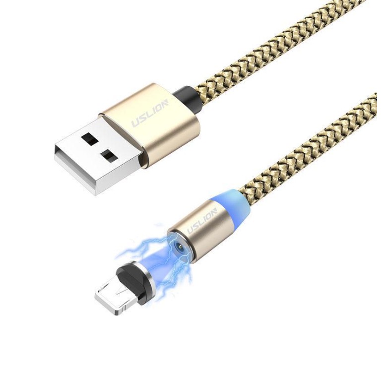 Магнитный кабель Micro USB X-Cable Круглый 360 градусов Золотистый