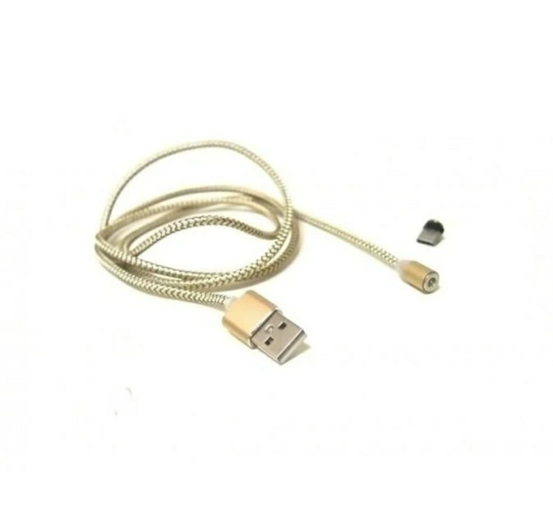 Магнітний кабель Lightning - USB / X-Cable Круглий 360 градусів / Золотистий