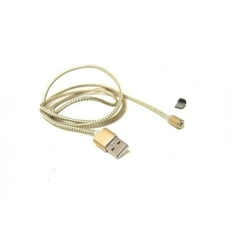 Магнітний кабель Lightning - USB / X-Cable Круглий 360 градусів / Золотистий
