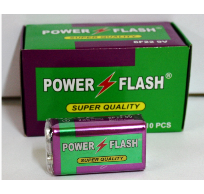 Батарейка Power Flash 9v (6F22) / Крона /1 штука