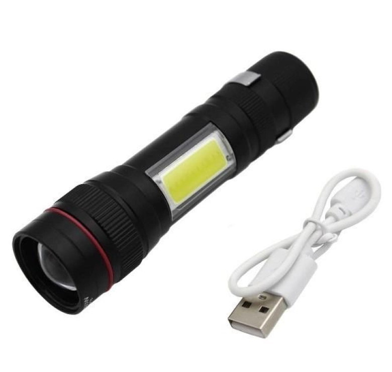 Ручний ліхтарик BL-520-T6 / mirco USB / Чорний