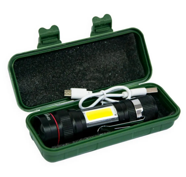 Ручний ліхтарик BL-520-T6 / mirco USB / Чорний