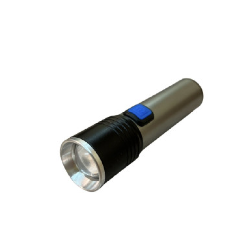 Ручний ліхтарик на акумуляторі Flashlight BL K31 / mirco USB / Сірий