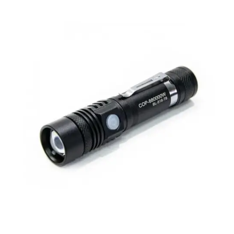 Світлодіодний ліхтар на акумуляторі BL-518-Т6 / Type-C USB / Чорний